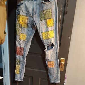 Patchwork Men Jeans